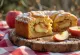 Torta de maçã de inverno servida