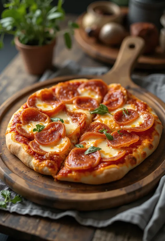 Pizza de Pepperoni em Dobro com extra salame