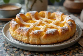 Crostata clássica com geleia de damasco, massa crocante