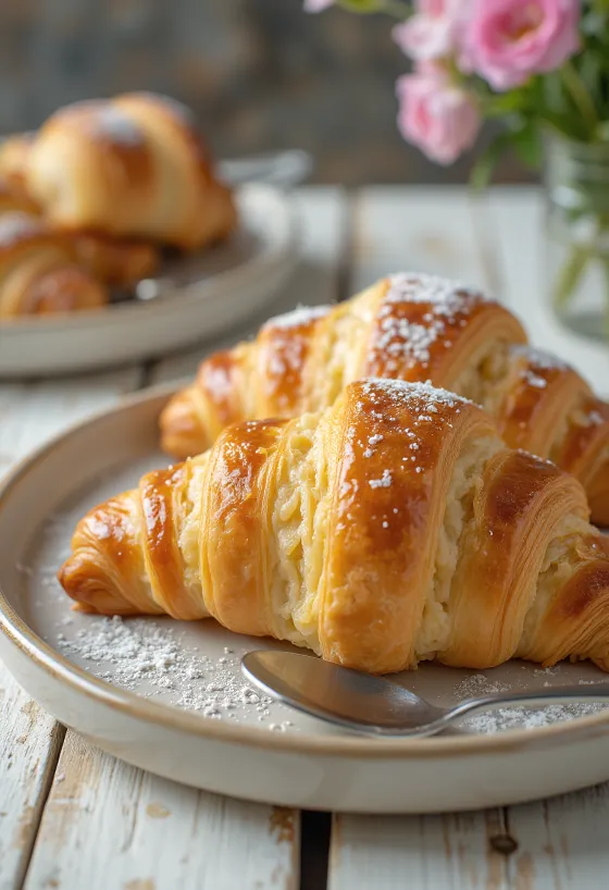 Croissant de doce de leite argentino recém-assado