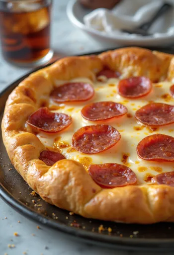 Focaccia de salame servida