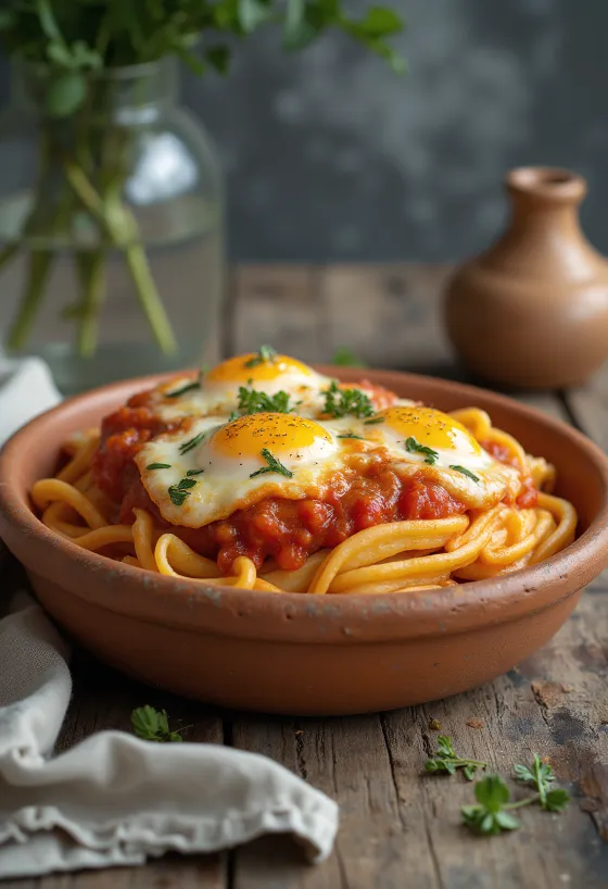 Parmegiana vegana com berinjela assada, queijo vegetal e molho de tomate em camadas