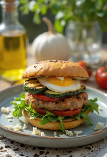 Hambúrguer vegetariano grelhado