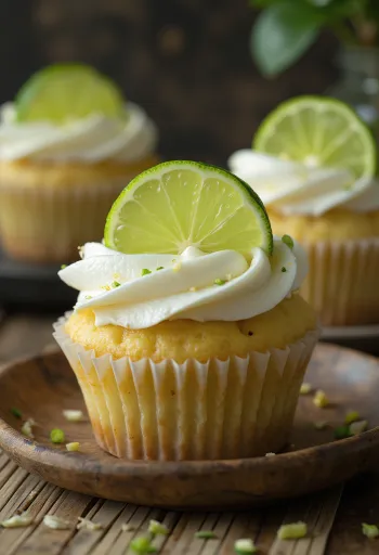 Cupcake de tequila e limão servido