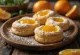 Biscoito Linzer de laranja e limão servido