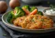 Tonkatsu com Legumes, servido com coxa de peru e legumes no vapor