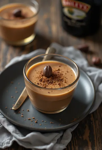 Bailey's caseiro cremoso servido na garrafa