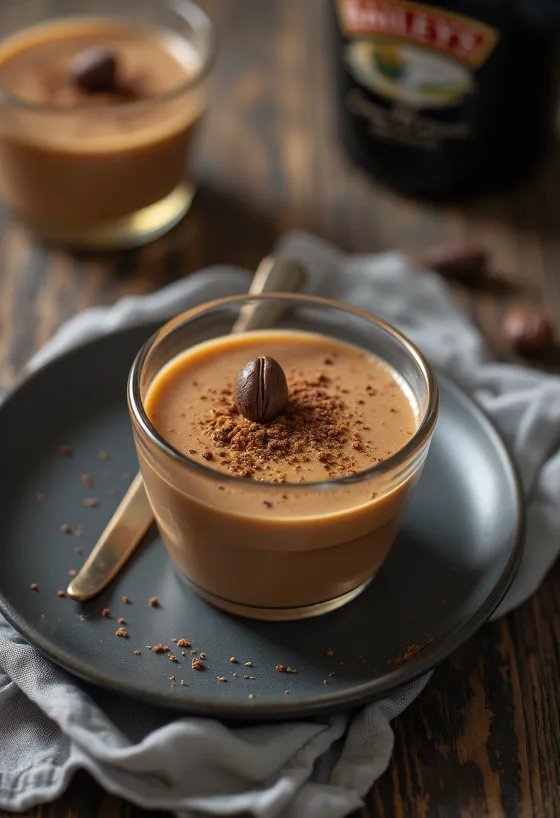 Bailey's caseiro cremoso servido na garrafa