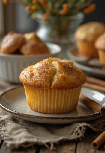 Cupcake de canela recém-assado