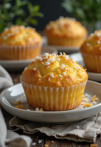 Queijadinha com calda de açúcar, bolo de coco fresco e rico
