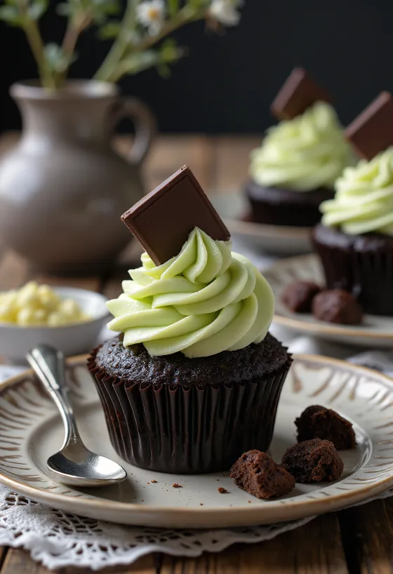 Cupcake After Eight servido