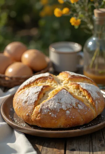 Pão australiano damper recém-assado