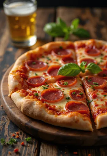 Pizza Diavola extra picante servida com pimentas