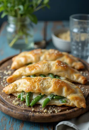 Calzone de vagem recém-assado