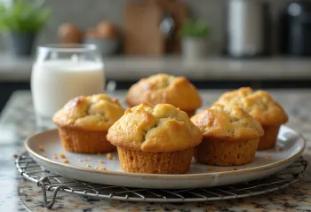 Muffin de okara servido recém-assado