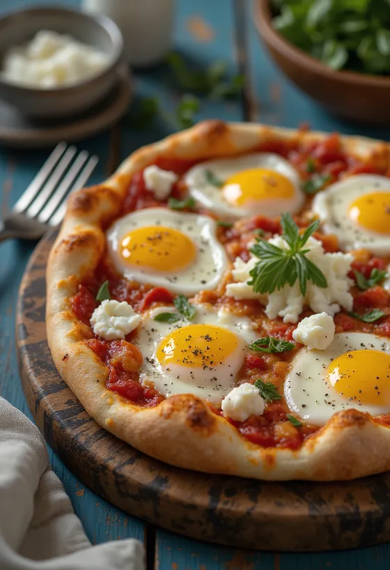Pizza alla norma com berinjela e ricota
