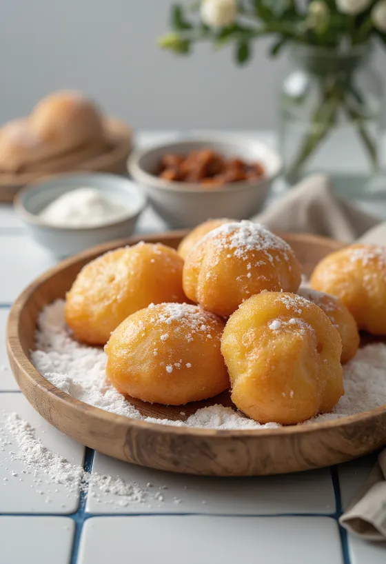 Sonho brasileiro servido em prato