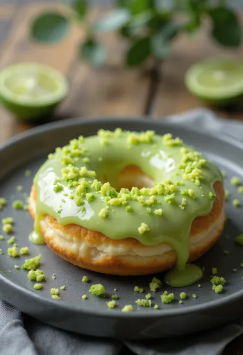 Donut de Key Lime servido fresco