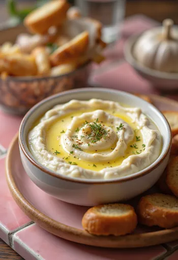 Bagna cauda com creme de leite, molho rico e cremoso servido com salsinha fresca e legumes.