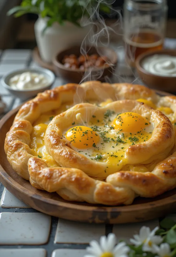 Burek de berinjela grelhada servido