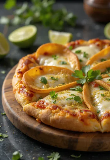 Pizza costarricense com banana frita