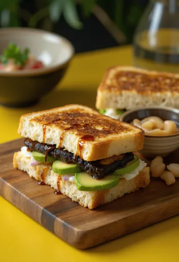 Sanduíche de Anago preparado na hora