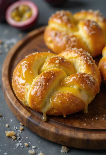 Pretzel de maracujá assado com sementes