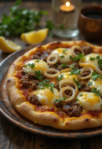 Pizza Egípcia servida