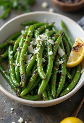 Vagem grelhada com parmesão
